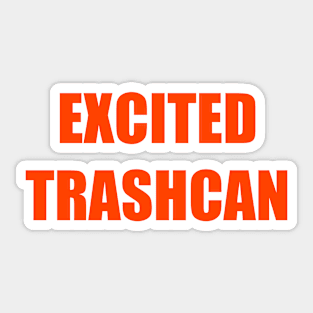 Excited Trashcan iCarly Penny Tee Sticker